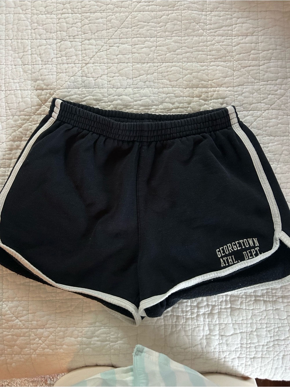 Brandy Melville navy Shorts with White  Georgetown Logo